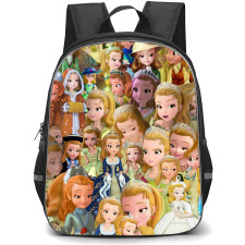 Sofia The First Princess Amber Backpack School Bag StudentPack - Princess Amber Different Moods Collage