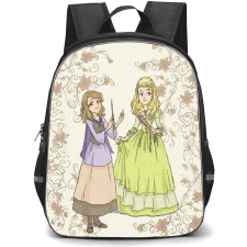 Sofia The First Backpack School Bag StudentPack - Princess Amber And Princess Sofia Cloth Painting Portrait