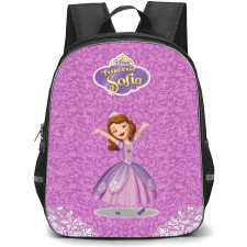 Sofia The First Princess Sofia Backpack School Bag StudentPack - Princess Sofia Happy Portrait Pink Pattern Background