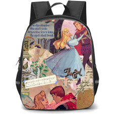 Disney Sleeping Beauty Backpack StudentPack - Sleeping Beauty Aurora And Prince Phillip Dancing Collage
