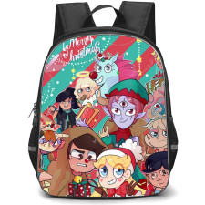 Star Vs The Forces of Evil Backpack School Bag StudentPack - Star Vs The Forces of Evil Characters Merry Christmas Poster