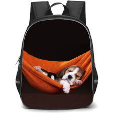 Beagle Dog Backpack StudentPack - Beagle Dog Sleeping On a Swing