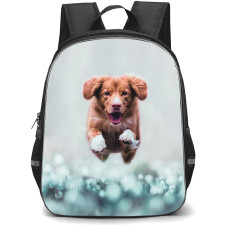 Tolling Retriever Dog Backpack StudentPack - Tolling Retriever Dog Jumping Portrait