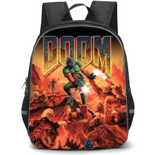 Doom Backpack School Bag StudentPack - Doom Battle Comic Art Style Poster