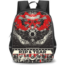 Doom Eternal Backpack School Bag StudentPack - Doom Eternal Japanese Rip & Tear Poster