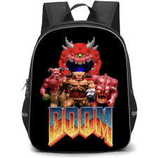 Doom Backpack School Bag StudentPack - Doom Monsters Pixel Art