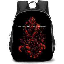 Doom Backpack School Bag StudentPack - Doom Only Way Out Is Through Quote Combat Pose Art Poster