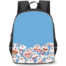 Doraemon School Backpack StudentPack - Doraemon Avatar Blue Background Collage