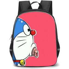 Doraemon School Backpack StudentPack - Doraemon Side Portrait Red Background
