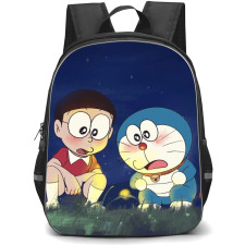 Doraemon Nobita School Backpack StudentPack - Nobita Doraemon Looking At Fireflies Illustration