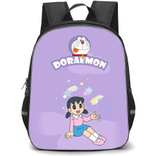 Doraemon Shizuka School Backpack StudentPack - Shizuka Sitting Purple Background