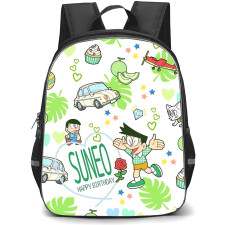Doraemon Suneo School Backpack StudentPack - Suneo Happy Birthday Pattern Art
