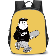Doraemon Takeshi School Backpack StudentPack - Takeshi BnW Yellow Background