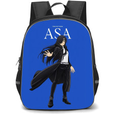 Daemons of the Shadow Realm Asa Backpack School Bag StudentPack - Asa Fierce Portrait In Blue Background