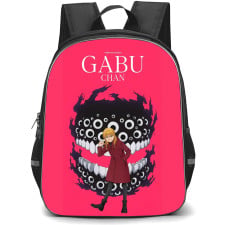 Daemons of the Shadow Realm Gabby Backpack School Bag StudentPack - Gabby Portrait Series Poster In Pink Background
