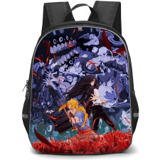 Daemons of the Shadow Realm Backpack School Bag StudentPack - Yuri And Asa Attack Stance Poster