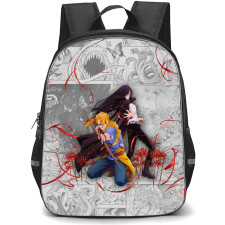 Daemons of the Shadow Realm Backpack School Bag StudentPack - Yuri And Asa Attack Poster In Comic Background