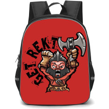 Dota 2 Axe Backpack StudentPack - Axe Get Rekt Chibi Hold Hammer