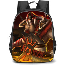 Dota 2 Beastmaster Backpack StudentPack - Beastmaster Orange Pattern Art Background
