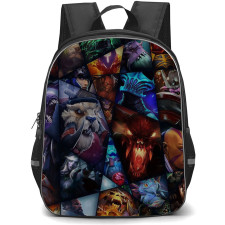 Dota 2 Collage Backpack StudentPack - Multi Character Collage