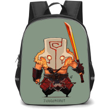 Dota 2 Juggernaut Backpack StudentPack - Juggernaut Green Pattern Background