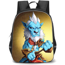 Dota 2 Phantom Lancer Backpack StudentPack - Phantom Lancer Sky Skin Color and Yellow Pattern Background