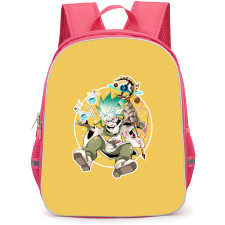 Dr. Stone Ishigami Senku Backpack StudentPack - Ishigami Senku Anime Art On Yellow Background Sticker