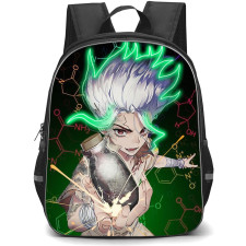 Dr. Stone Ishigami Senku Backpack StudentPack - Ishigami Senku Anime Manga Neon Hair Poster