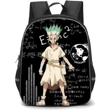 Dr. Stone Ishigami Senku Backpack StudentPack - Ishigami Senku Standing On Black Board Background