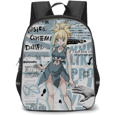 Dr. Stone Kohaku Backpack StudentPack - Kohaku Standing Retro Anime Art Poster