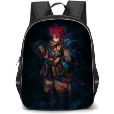 Dragon Quest Crono Backpack StudentPack - Crono Watercolor Portrait Black Background