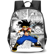 Dragon Quest Dai Backpack StudentPack - Dai Fight Pose Grey Comic Background