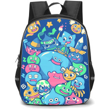 Dragon Quest Slime Backpack StudentPack - Slime Collage Blue Background