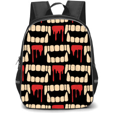 Dracula Backpack StudentPack - Dracula Teeth Pattern Art