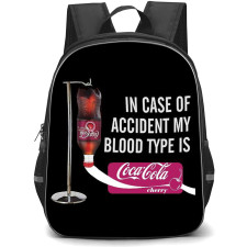 Cherry Coke Backpack School Bag StudentPack - Cherry Coke In Case Of Accident My Blood Type Is Meme Poster