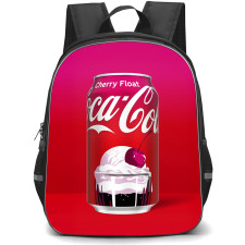 Cherry Coke Backpack School Bag StudentPack - Cherry Coke Cherry Float Can Illustration Art On Red Background