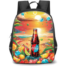 Coca-Cola School Backpack StudentPack - Coca-Cola Bottle In Beach Illustration