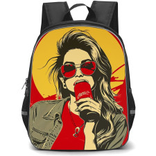 Coca-Cola School Backpack StudentPack - Coca-Cola Girl Drinking Vector Art