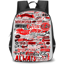 Coca-Cola School Backpack StudentPack - Coca-Cola Word Art Collage