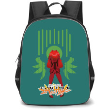 Neon Genesis Evangelion Asuka Langley Backpack StudentPack - Asuka Langley Minimalist On Green Background
