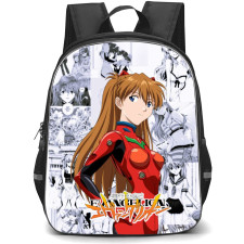Neon Genesis Evangelion Asuka Langley Backpack StudentPack - Asuka Langley Portrait On Comic Background