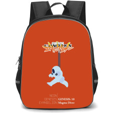 Neon Genesis Evangelion Magma Diver Backpack StudentPack - Magma Diver Minimalist On Orange Background