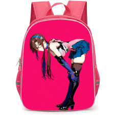 Neon Genesis Evangelion Mari Makinami Backpack StudentPack - Mari Makinami Anime Art On Pink Background