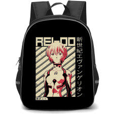 Neon Genesis Evangelion Rei Ayanami Backpack StudentPack - Rei Ayanami 00 On Black Background