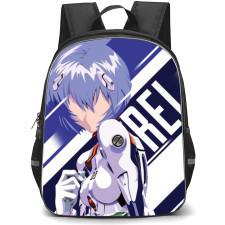 Neon Genesis Evangelion Rei Ayanami Backpack StudentPack - Rei Ayanami Side Portrait Minimalist