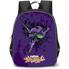 Neon Genesis Evangelion Unit 01 Backpack StudentPack - Evangelion Unit 01 Avatar On Purple Background