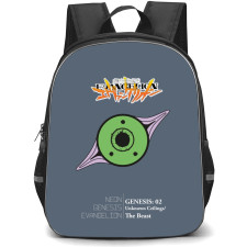 Neon Genesis Evangelion Unit 01 Backpack StudentPack - Evangelion Unit 01 Eye On Grey Background