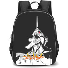 Neon Genesis Evangelion Unit 01 Backpack StudentPack - Evangelion Unit 01 Grayscale Comic Art