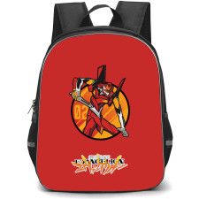 Neon Genesis Evangelion Unit 02 Backpack StudentPack - Evangelion Unit 02 Attack Mode On Red Background