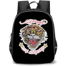 Ed Hardy Backpack School Bag StudentPack - Ed Hardy Los Angeles Tiger Rhinestone Art Sticker